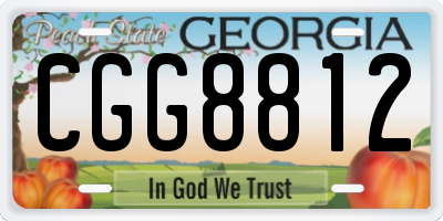 GA license plate CGG8812