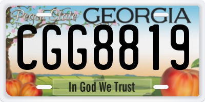 GA license plate CGG8819