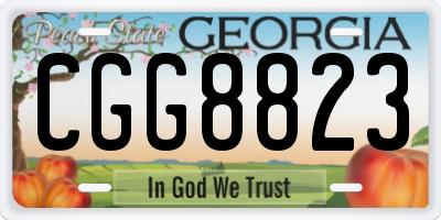 GA license plate CGG8823