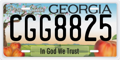 GA license plate CGG8825