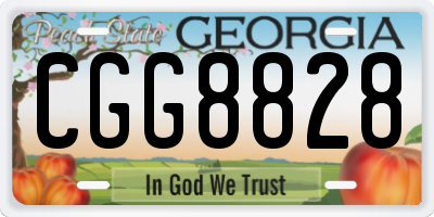 GA license plate CGG8828