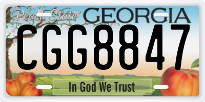GA license plate CGG8847