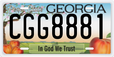 GA license plate CGG8881