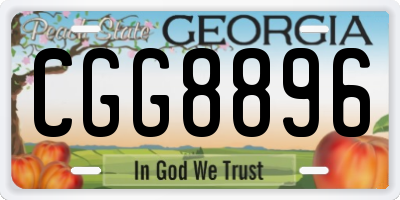 GA license plate CGG8896
