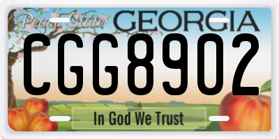 GA license plate CGG8902