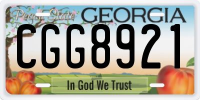 GA license plate CGG8921