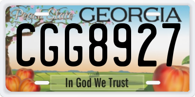 GA license plate CGG8927