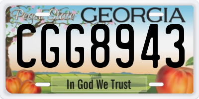 GA license plate CGG8943