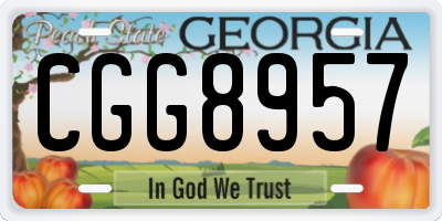 GA license plate CGG8957