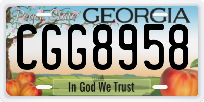 GA license plate CGG8958