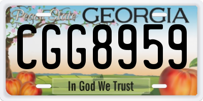 GA license plate CGG8959
