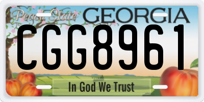 GA license plate CGG8961
