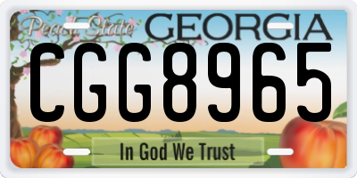 GA license plate CGG8965