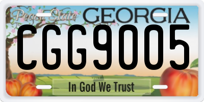 GA license plate CGG9005