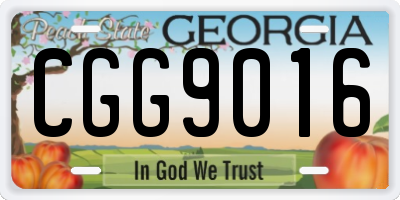 GA license plate CGG9016