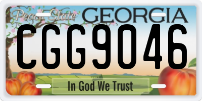 GA license plate CGG9046