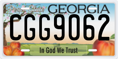 GA license plate CGG9062