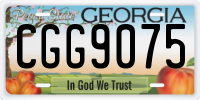 GA license plate CGG9075