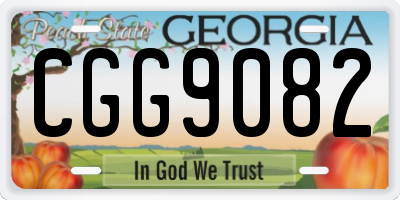 GA license plate CGG9082