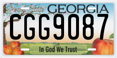 GA license plate CGG9087