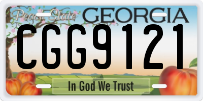 GA license plate CGG9121