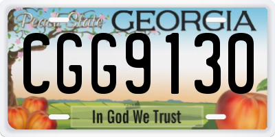 GA license plate CGG9130