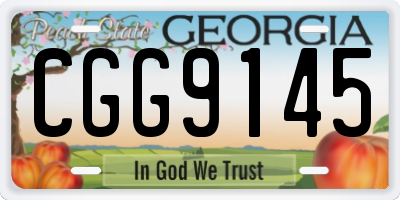 GA license plate CGG9145