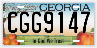 GA license plate CGG9147