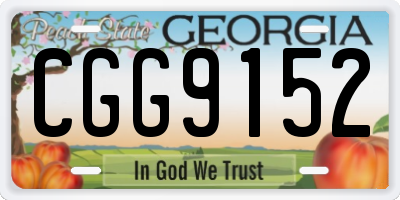 GA license plate CGG9152