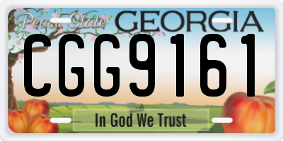 GA license plate CGG9161