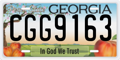 GA license plate CGG9163