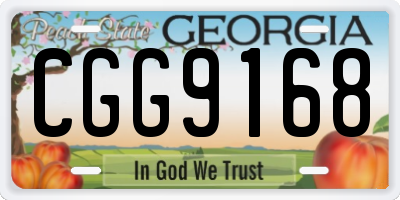 GA license plate CGG9168