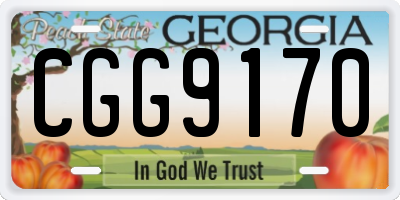 GA license plate CGG9170