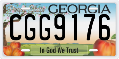 GA license plate CGG9176
