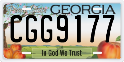 GA license plate CGG9177