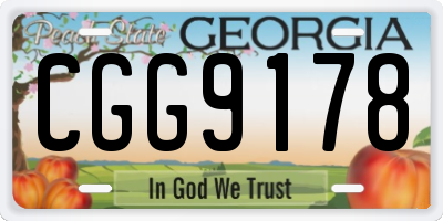 GA license plate CGG9178