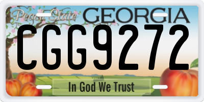 GA license plate CGG9272