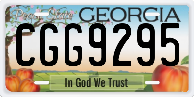 GA license plate CGG9295