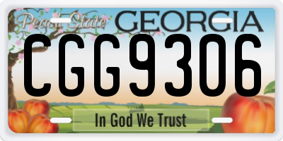 GA license plate CGG9306