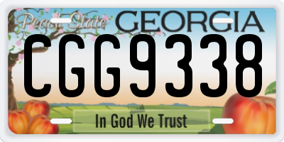 GA license plate CGG9338