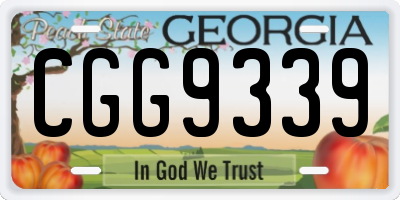 GA license plate CGG9339