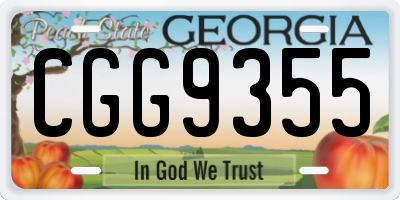 GA license plate CGG9355