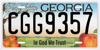 GA license plate CGG9357