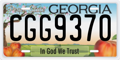 GA license plate CGG9370