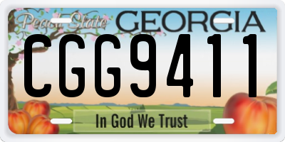 GA license plate CGG9411