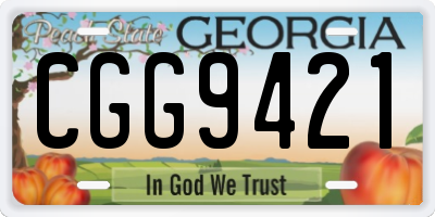 GA license plate CGG9421