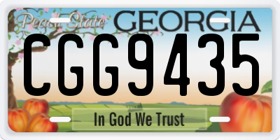 GA license plate CGG9435