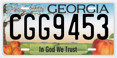 GA license plate CGG9453