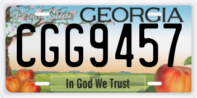 GA license plate CGG9457