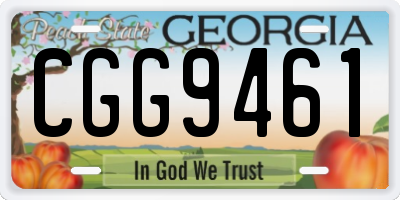GA license plate CGG9461